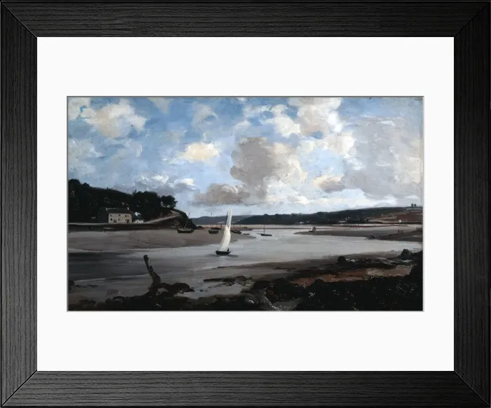 Framed Print : The River at Half Tide, 1874. Artist: Emmanuel Lansyer Framed Print : The River at Half Tide, 1874. Artist: Emmanuel Lansyer