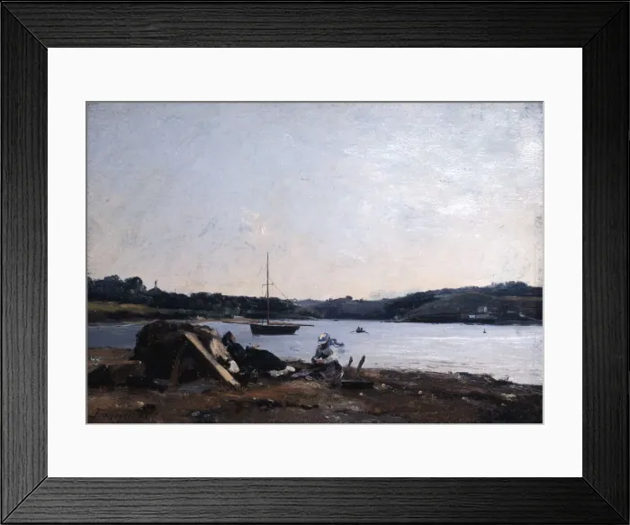 Framed Print : Mouth of the River, 1868. Artist: Emmanuel Lansyer Framed Print : Mouth of the River, 1868. Artist: Emmanuel Lansyer