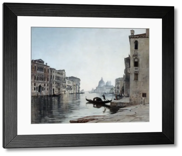 Framed Print : Gondola on the Grand Canal, 1892. Artist: Emmanuel Lansyer Framed Print : Gondola on the Grand Canal, 1892. Artist: Emmanuel Lansyer