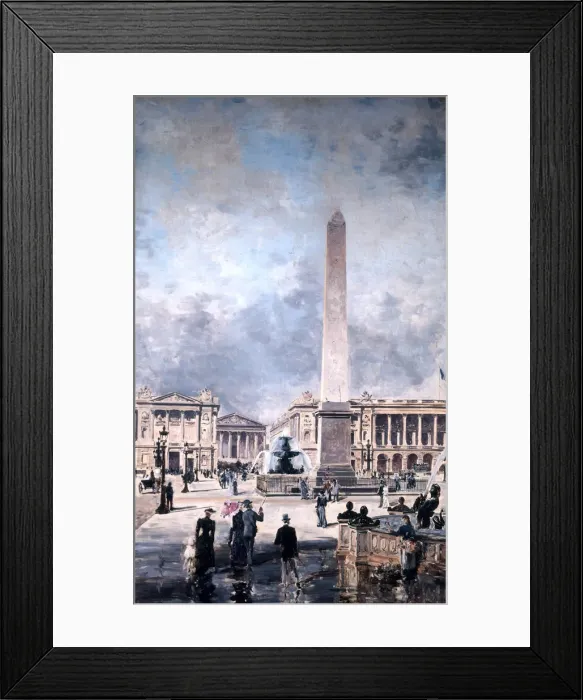 Framed Print : Obelisk of Luxor and the Place de la Concorde, 1891. Artist: Emmanuel Lansyer Framed Print : Obelisk of Luxor and the Place de la Concorde, 1891. Artist: Emmanuel Lansyer