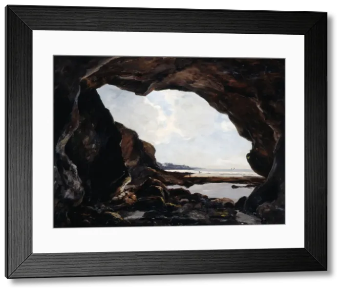 Framed Print : Grotto of Ris, Douarnenez, 1876. Artist: Emmanuel Lansyer Framed Print : Grotto of Ris, Douarnenez, 1876. Artist: Emmanuel Lansyer