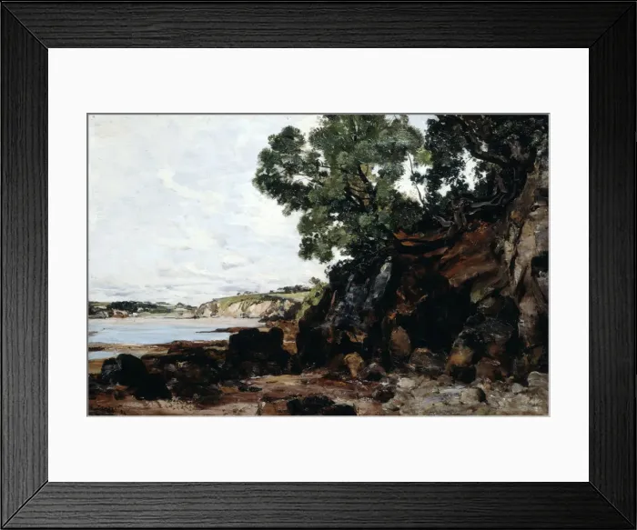 Framed Print : Douarnenez, 1884. Artist: Emmanuel Lansyer Framed Print : Douarnenez, 1884. Artist: Emmanuel Lansyer