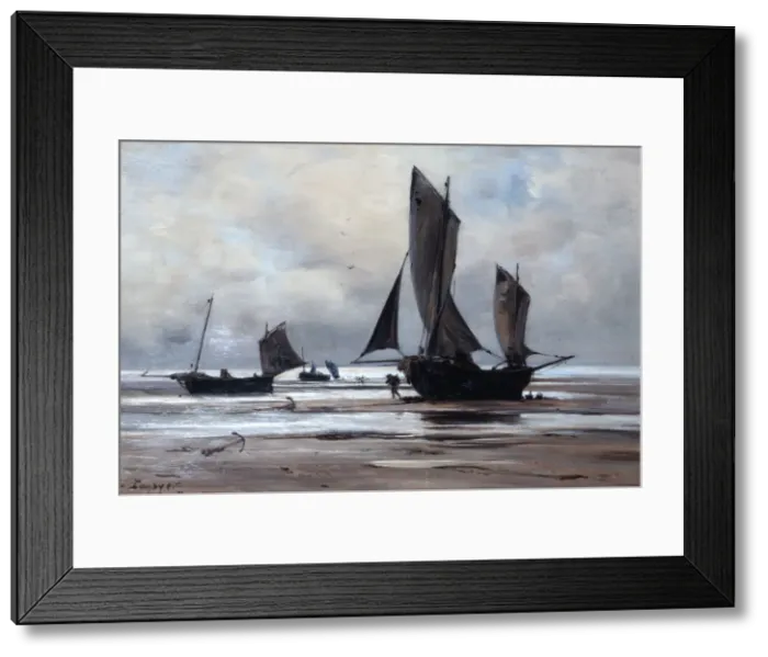 Framed Print : Berck, 1891. Artist: Emmanuel Lansyer Framed Print : Berck, 1891. Artist: Emmanuel Lansyer