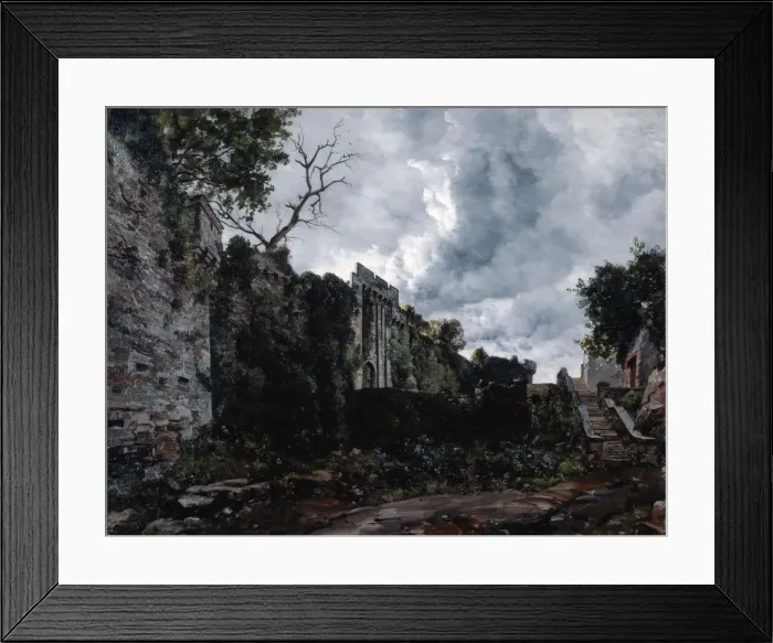 Framed Print : Main Gate of Chateau de Clisson, 1884. Artist: Emmanuel Lansyer Framed Print : Main Gate of Chateau de Clisson, 1884. Artist: Emmanuel Lansyer