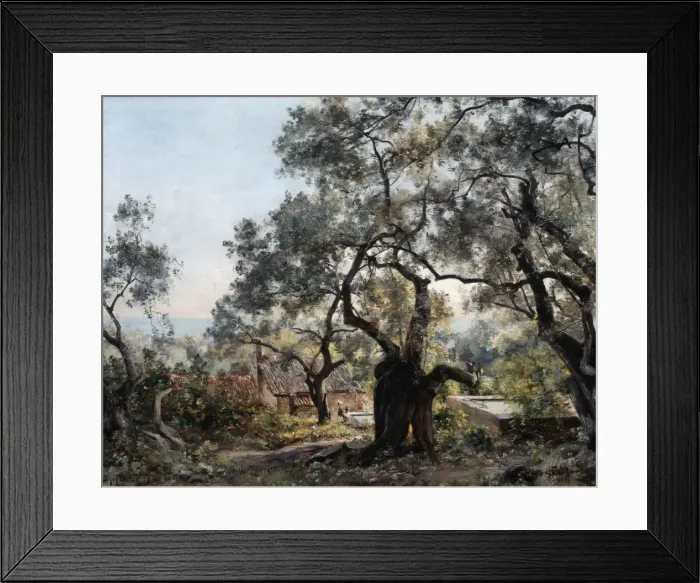 Framed Print : Lodola, close to Menton, 1892. Artist: Emmanuel Lansyer Framed Print : Lodola, close to Menton, 1892. Artist: Emmanuel Lansyer