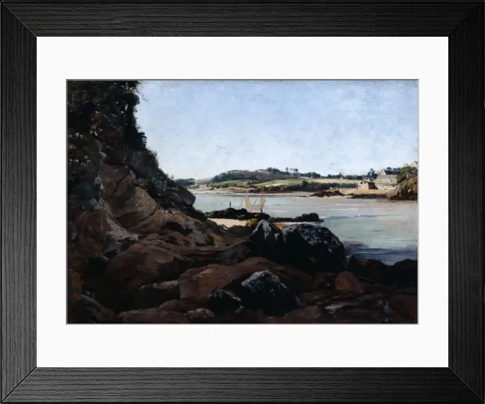 Framed Print : The Channel of l ile Tristan, 1873. Artist: Emmanuel Lansyer Framed Print : The Channel of l ile Tristan, 1873. Artist: Emmanuel Lansyer