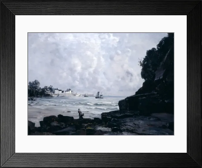 Framed Print : The Port of Douarnenez, 1884. Artist: Emmanuel Lansyer Framed Print : The Port of Douarnenez, 1884. Artist: Emmanuel Lansyer