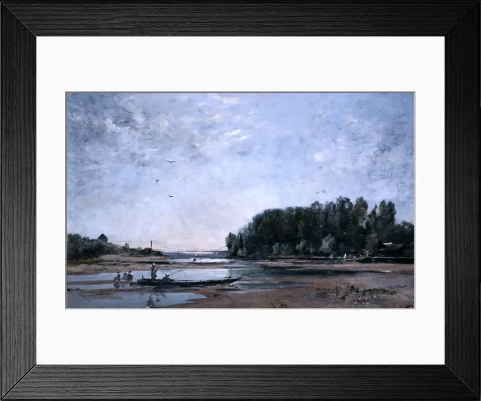 Framed Print : Fishing Boats on the Loire, 1865. Artist: Emmanuel Lansyer Framed Print : Fishing Boats on the Loire, 1865. Artist: Emmanuel Lansyer