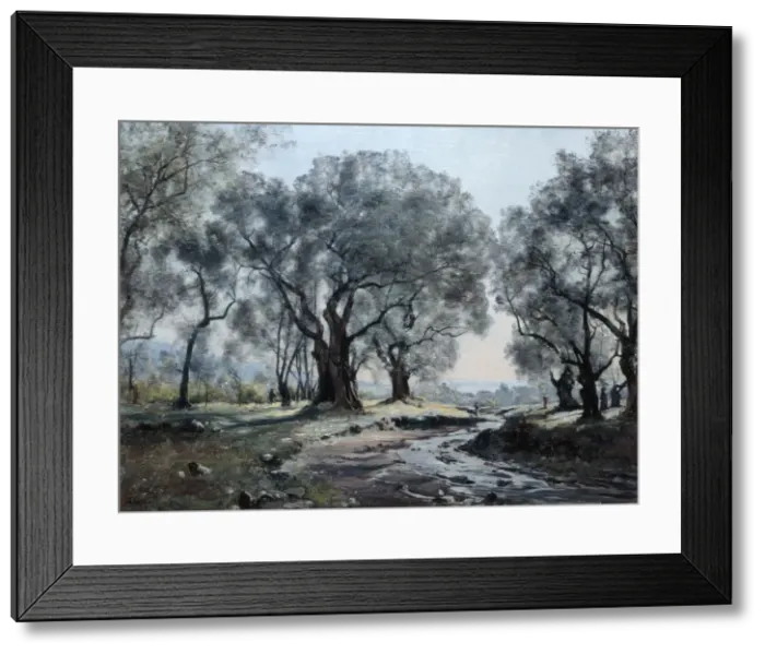 Framed Print : The Mountain Stream of Vallonet, 1892. Artist: Emmanuel Lansyer