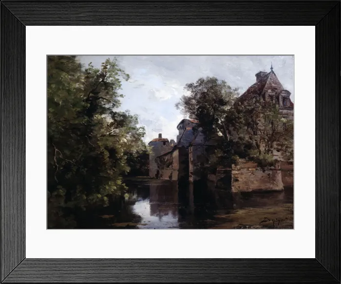 Framed Print : View of a Chateau Built Under Louis XIII, Saint Loup, 1882. Artist: Emmanuel Lansyer Framed Print : View of a Chateau Built Under Louis XIII, Saint Loup, 1882. Artist: Emmanuel Lansyer