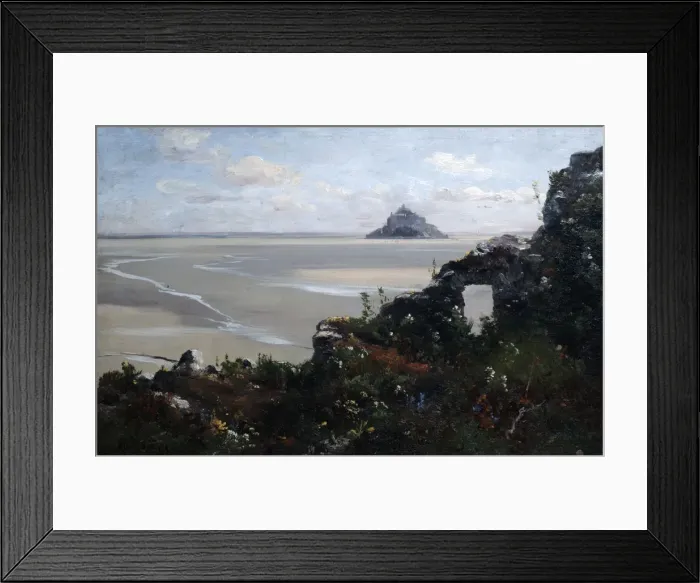Framed Print : Mont Saint Michel, 1881. Artist: Emmanuel Lansyer Framed Print : Mont Saint Michel, 1881. Artist: Emmanuel Lansyer