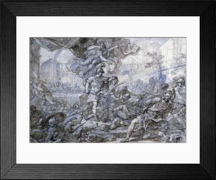 Framed Print : Perseus Holding up the Head of Medusa, 18th century. Artist: Francesco Solimena Framed Print : Perseus Holding up the Head of Medusa, 18th century. Artist: Francesco Solimena