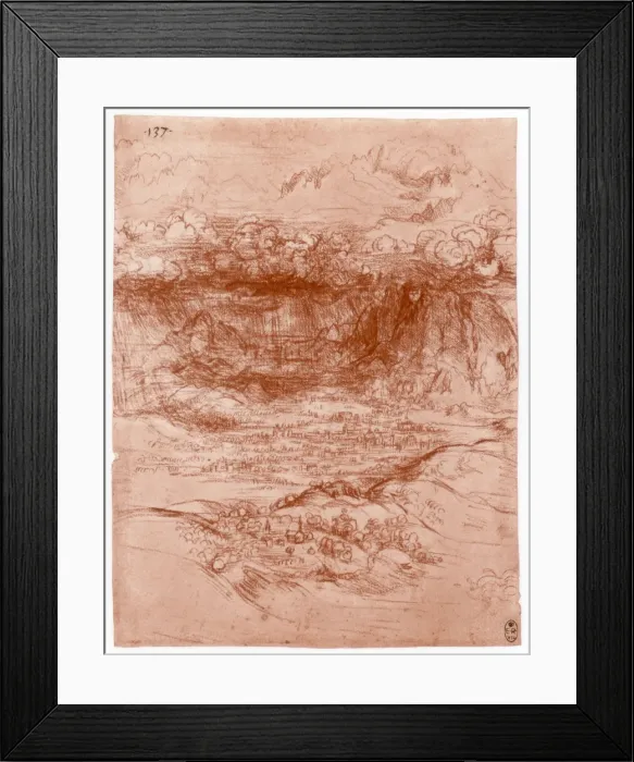 Framed Print : Storm in the Alps, c1503-1505. Artist: Leonardo da Vinci Framed Print : Storm in the Alps, c1503-1505. Artist: Leonardo da Vinci