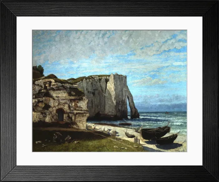 Framed Print : The Cliffs of Etretat after a Thunderstorm, 1870. Artist: Gustave Courbet Framed Print : The Cliffs of Etretat after a Thunderstorm, 1870. Artist: Gustave Courbet