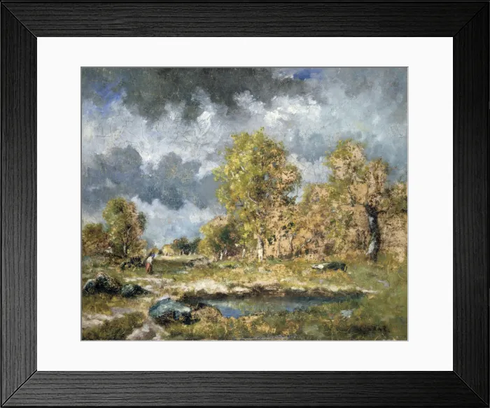 Framed Print : The Pond, mid-19th century. Artist: Narcisse Virgile Diaz de la Pena Framed Print : The Pond, mid-19th century. Artist: Narcisse Virgile Diaz de la Pena