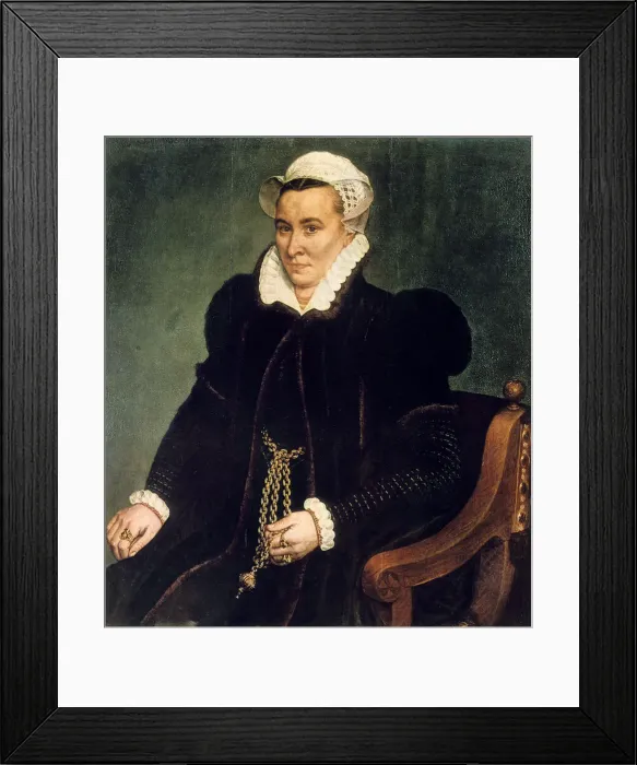 Framed Print : Portrait of a woman, c1565-1581. Artist: Frans Pourbus the elder Framed Print : Portrait of a woman, c1565-1581. Artist: Frans Pourbus the elder