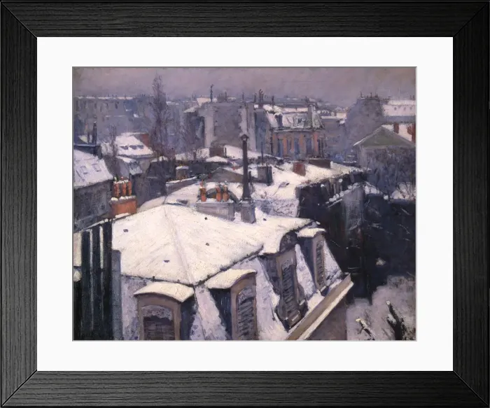 Framed Print : Snow on Roofs, 1878. Artist: Gustave Caillebotte Framed Print : Snow on Roofs, 1878. Artist: Gustave Caillebotte