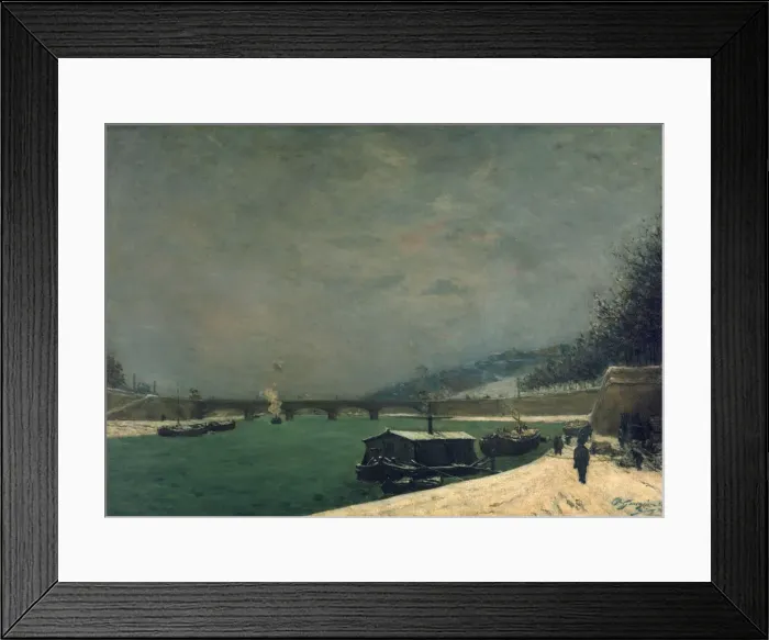 Framed Print : The Seine Near the Pont de Jena, 1875. Artist: Paul Gauguin Framed Print : The Seine Near the Pont de Jena, 1875. Artist: Paul Gauguin