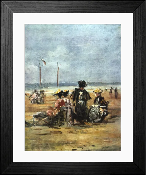 Framed Print : On the Beach, (detail), 1880. Artist: Eugene Louis Boudin Framed Print : On the Beach, (detail), 1880. Artist: Eugene Louis Boudin