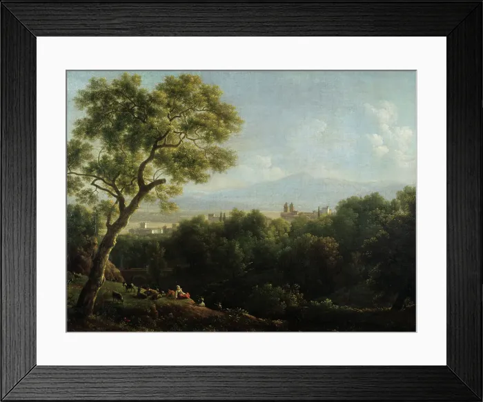Framed Print : View of Frascati, 1820. Artist: Jean Joseph Xavier Bidauld Framed Print : View of Frascati, 1820. Artist: Jean Joseph Xavier Bidauld