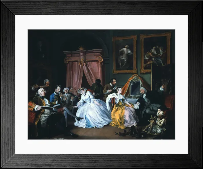 Framed Print : Marriage A-la-Mode: 4. The Toilette, 1743. Artist: William Hogarth Framed Print : Marriage A-la-Mode: 4. The Toilette, 1743. Artist: William Hogarth