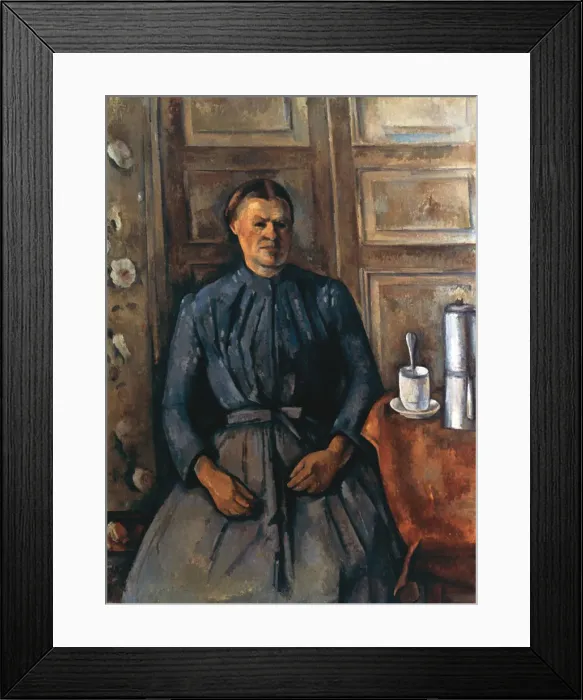 Framed Print : La Femme a la Cafetiere, c1890-1895. Artist: Paul Cezanne Framed Print : La Femme a la Cafetiere, c1890-1895. Artist: Paul Cezanne