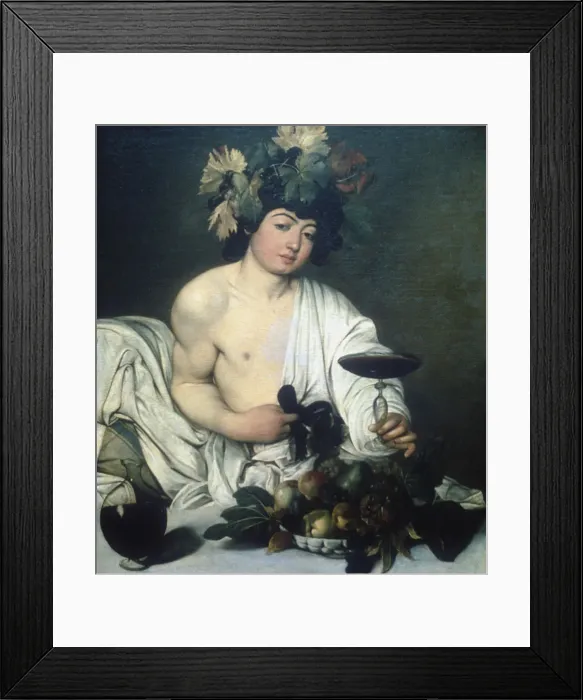 Framed Print : Bacchus, c1597. Artist: Michelangelo Caravaggio Framed Print : Bacchus, c1597. Artist: Michelangelo Caravaggio