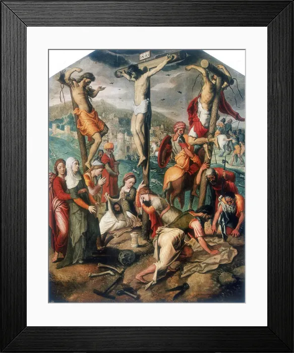 Framed Print : Calvary, late 16th century. Artist: Pieter Piertsz the Elder Framed Print : Calvary, late 16th century. Artist: Pieter Piertsz the Elder