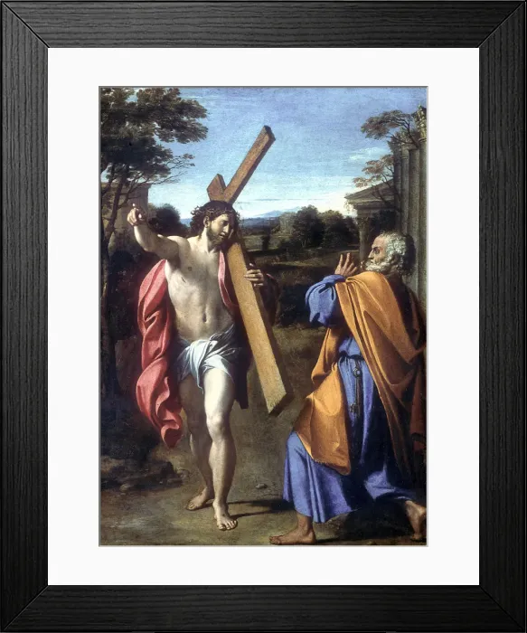 Framed Print : Christ Appearing to Saint Peter on the Appian Way, 1601-1602. Artist: Annibale Carracci Framed Print : Christ Appearing to Saint Peter on the Appian Way, 1601-1602. Artist: Annibale Carracci