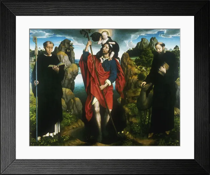 Framed Print : Altarpiece of the Moreel chantry, 1484. Artist: Hans Memling Framed Print : Altarpiece of the Moreel chantry, 1484. Artist: Hans Memling