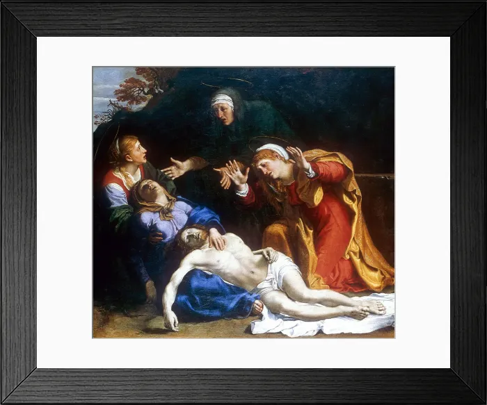 Framed Print : The Three Maries ( The Dead Christ Mourned ), c1604. Artist: Annibale Carracci Framed Print : The Three Maries ( The Dead Christ Mourned ), c1604. Artist: Annibale Carracci