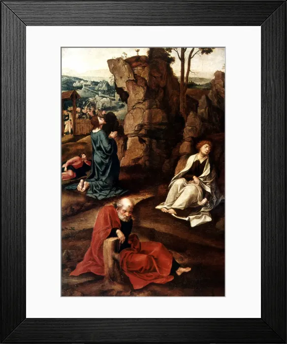 Framed Print : Jesus on the Mount of Olives, 16th century. Artist: Pieter Coecke van Aelst Framed Print : Jesus on the Mount of Olives, 16th century. Artist: Pieter Coecke van Aelst