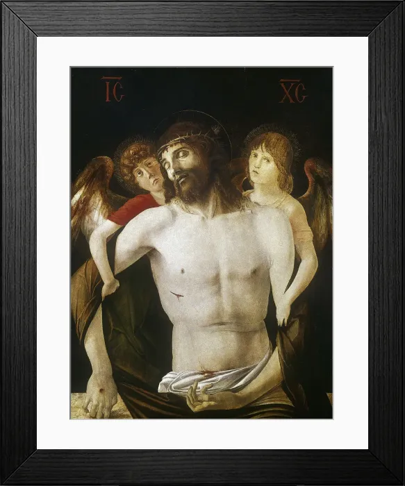 Framed Print : The Dead Christ Supported by Angels, 1465-1470. Artist: Giovanni Bellini Framed Print : The Dead Christ Supported by Angels, 1465-1470. Artist: Giovanni Bellini