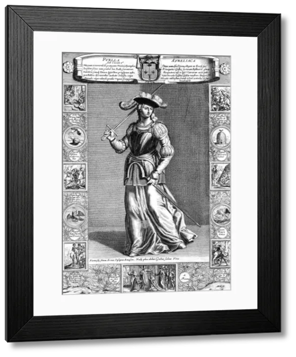 Framed Print : Joan of Arc, the Maid of Orleans, 15th century French patriot and martyr, 18th century Framed Print : Joan of Arc, the Maid of Orleans, 15th century French patriot and martyr, 18th century