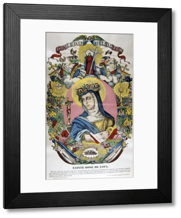 Framed Print : Santa Rosa of Lima, 19th century Framed Print : Santa Rosa of Lima, 19th century
