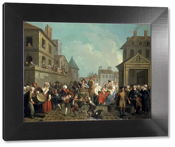 Carnival in the Streets of Paris, 1757. Artist: Etienne Jeaurat