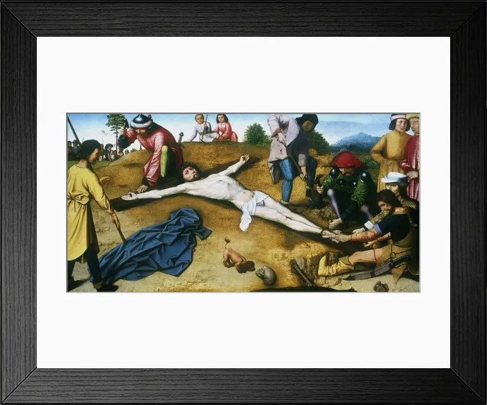 Framed Print : Christ Nailed to the Cross, c1481. Artist: Gerard David Framed Print : Christ Nailed to the Cross, c1481. Artist: Gerard David