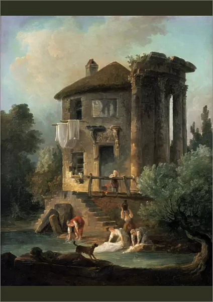 The Temple of Vesta at Tivoli, Rome, 1831. Artist: Landelot-Theodore Turpin de Crisse