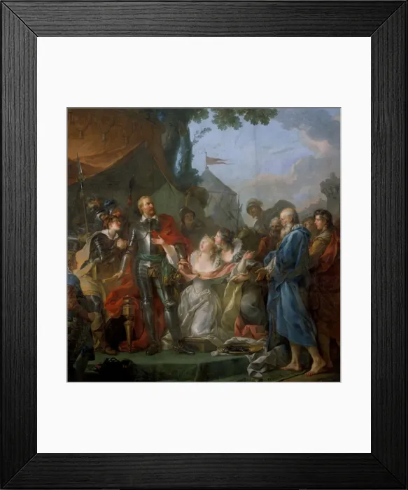 Framed Print : The courageous action of Eustache de Saint-Pierre at the Siege of Calais, 1346