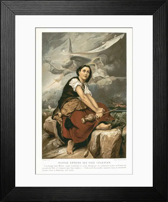 Framed Print : Joan of Arc, the Maid of Orleans, 15th century French patriot and martyr, mid 19th century Framed Print : Joan of Arc, the Maid of Orleans, 15th century French patriot and martyr, mid 19th century