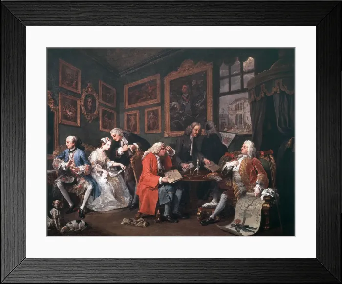 Framed Print : Marriage a la Mode: 1, The Marriage Contract, 1743. Artist: William Hogarth Framed Print : Marriage a la Mode: 1, The Marriage Contract, 1743. Artist: William Hogarth