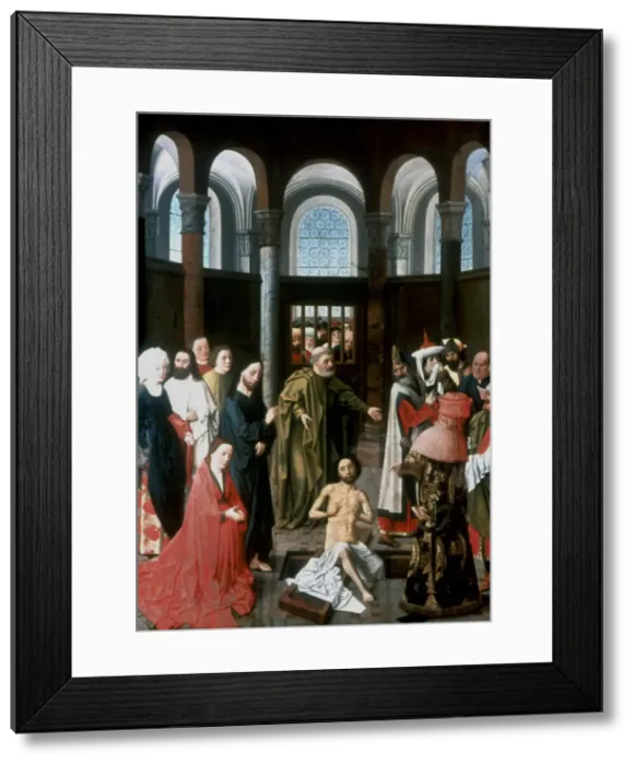 Framed Print : The Raising of Lazarus, mid 15th century. Artist: Albert van Ouwater Framed Print : The Raising of Lazarus, mid 15th century. Artist: Albert van Ouwater