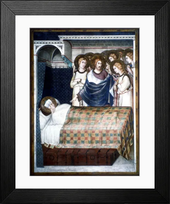 Framed Print : St Martins Dream, 14th century. Artist: Simone Martini Framed Print : St Martins Dream, 14th century. Artist: Simone Martini