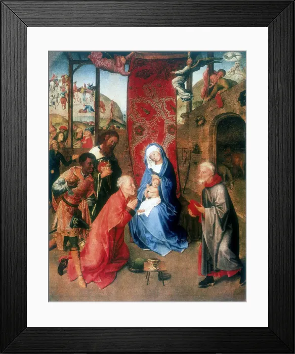 Framed Print : The Adoration of the Magi, 15th century. Artist: Hugo van der Goes Framed Print : The Adoration of the Magi, 15th century. Artist: Hugo van der Goes