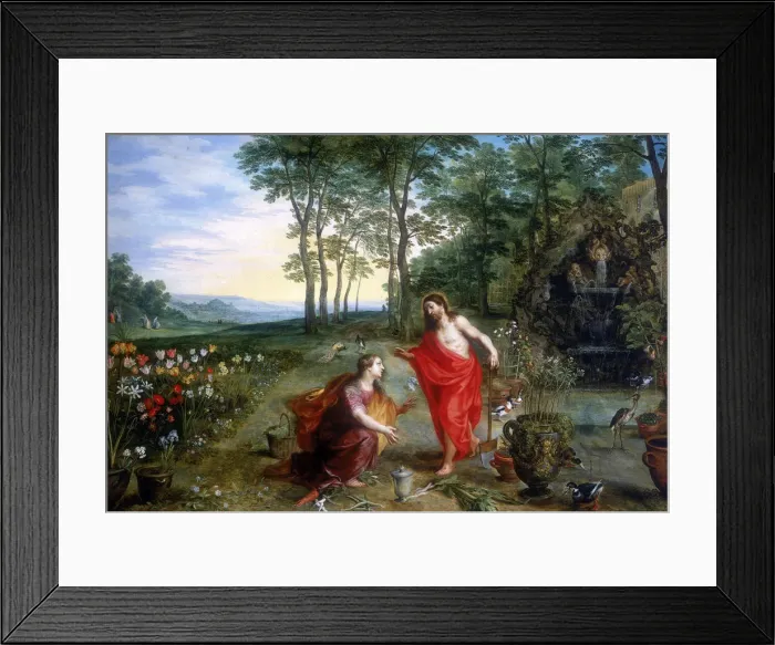 Framed Print : Noli me tangere ( Do Not Touch Me ), 17th century. Artist: Jan Breughel the Younger Framed Print : Noli me tangere ( Do Not Touch Me ), 17th century. Artist: Jan Breughel the Younger