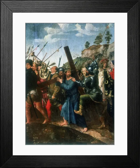 Framed Print : Jesus on the Road to Calvary, late 15th / early 16th century. Artist: Michael Sittow Framed Print : Jesus on the Road to Calvary, late 15th / early 16th century. Artist: Michael Sittow