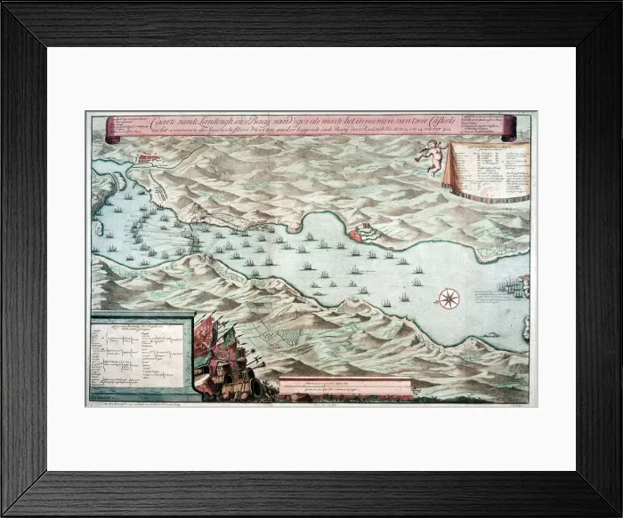 Framed Print : Battle of Vigo Bay, Spain, 12 October 1702 Framed Print : Battle of Vigo Bay, Spain, 12 October 1702