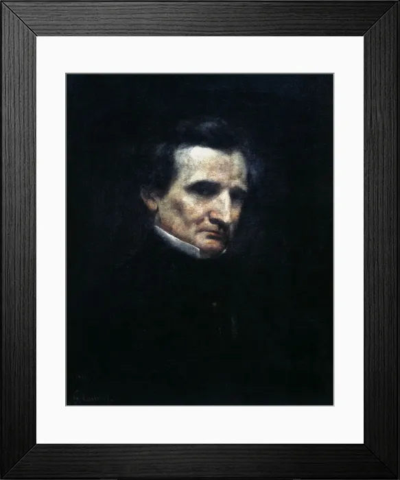 Framed Print : Hector Berlioz, French Romantic composer, 1850. Artist: Gustave Courbet Framed Print : Hector Berlioz, French Romantic composer, 1850. Artist: Gustave Courbet