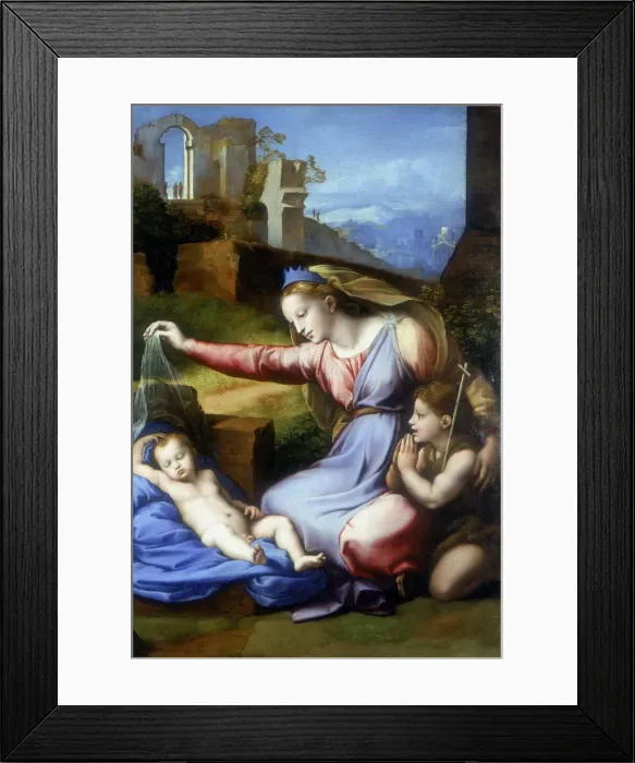 Framed Print : The Virgin of the Veil, early 16th century. Artist: Raphael Framed Print : The Virgin of the Veil, early 16th century. Artist: Raphael
