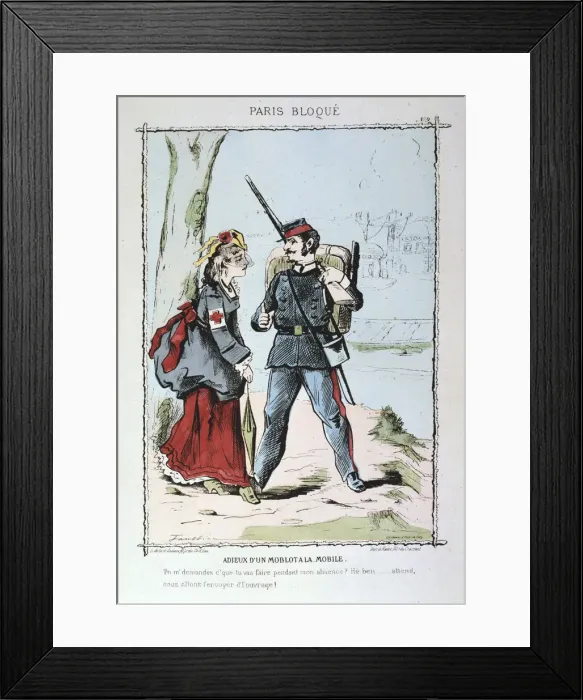 Framed Print : Adieux d un Moblot a la Mobile, 1870-1871 Framed Print : Adieux d un Moblot a la Mobile, 1870-1871
